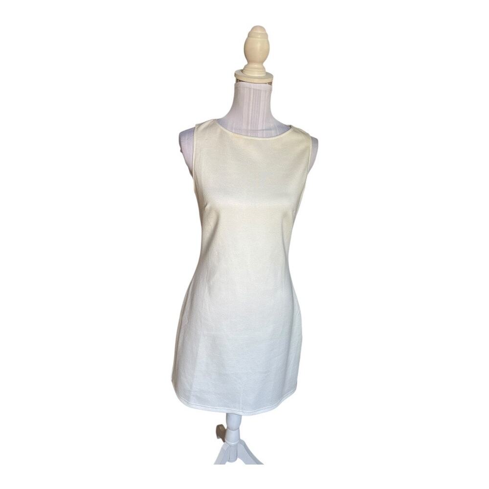 Wiholl White Cream Sheath Dress Size M